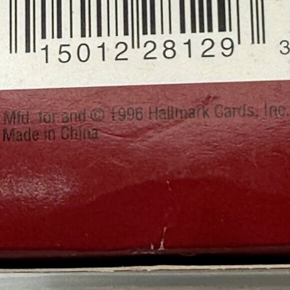 Hallmark Keepsake Yuletide Central pressed tin 1996 mail car in box Ornament - Picture 8 of 8